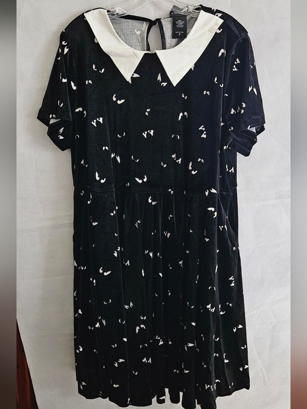 Torrid Disney Haunted Mansion Velvet Dress Size 2X Pockets Black